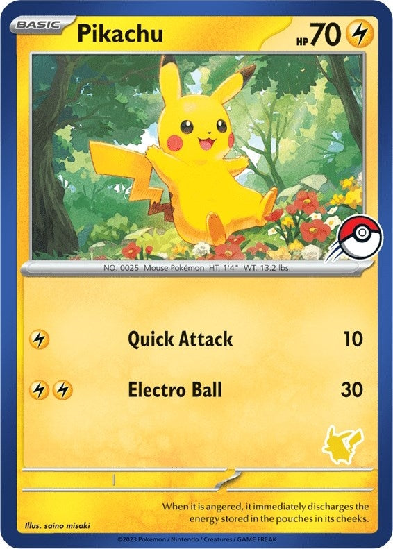 Image for Pikachu (Blue Border) [My First Battle] - Pokemon