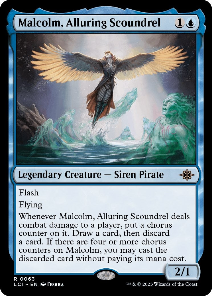 Image for Malcolm, Alluring Scoundrel (63) [The Lost Caverns of Ixalan] - Magic: The Gathering