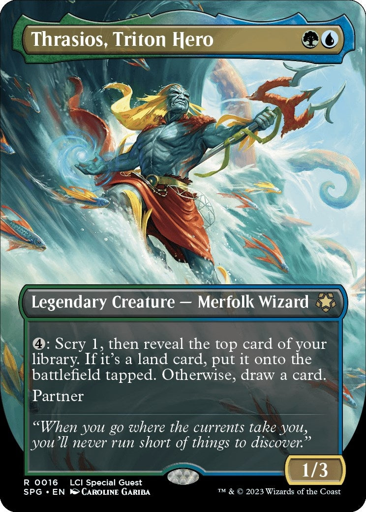 Image for Thrasios, Triton Hero (Borderless) (16) [Special Guests] - Magic: The Gathering