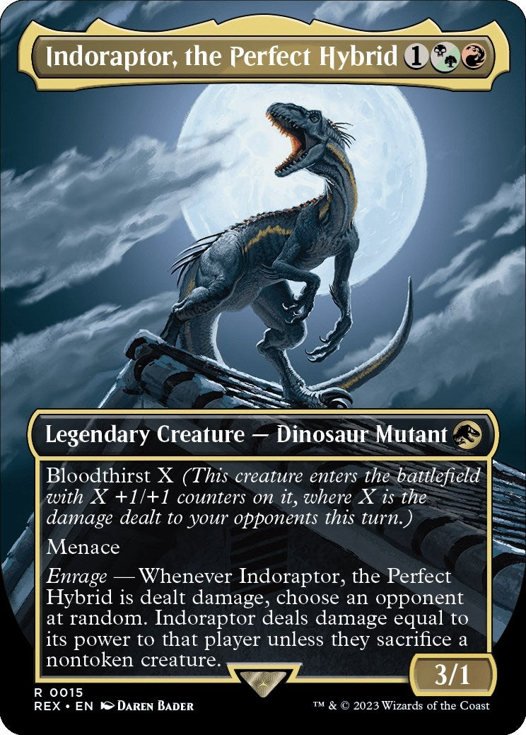 Image for Indoraptor, the Perfect Hybrid (Borderless) (15) [Universes Beyond: Jurassic World Collection] - Magic: The Gathering