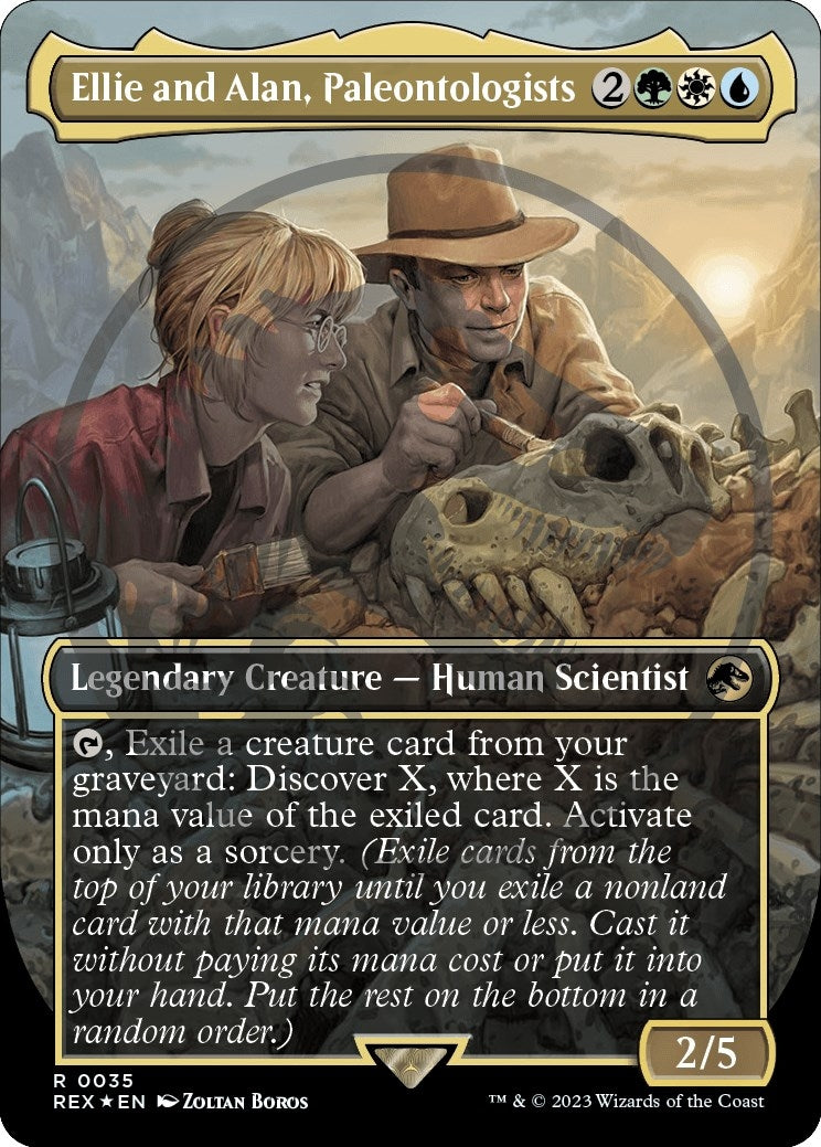 Image for Ellie and Alan, Paleontologists (Borderless) (Emblem) (35) [Universes Beyond: Jurassic World Collection] - Magic: The Gathering