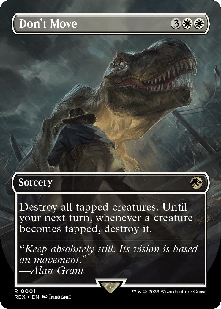 Image for Don't Move (Borderless) (1) [Universes Beyond: Jurassic World Collection] - Magic: The Gathering