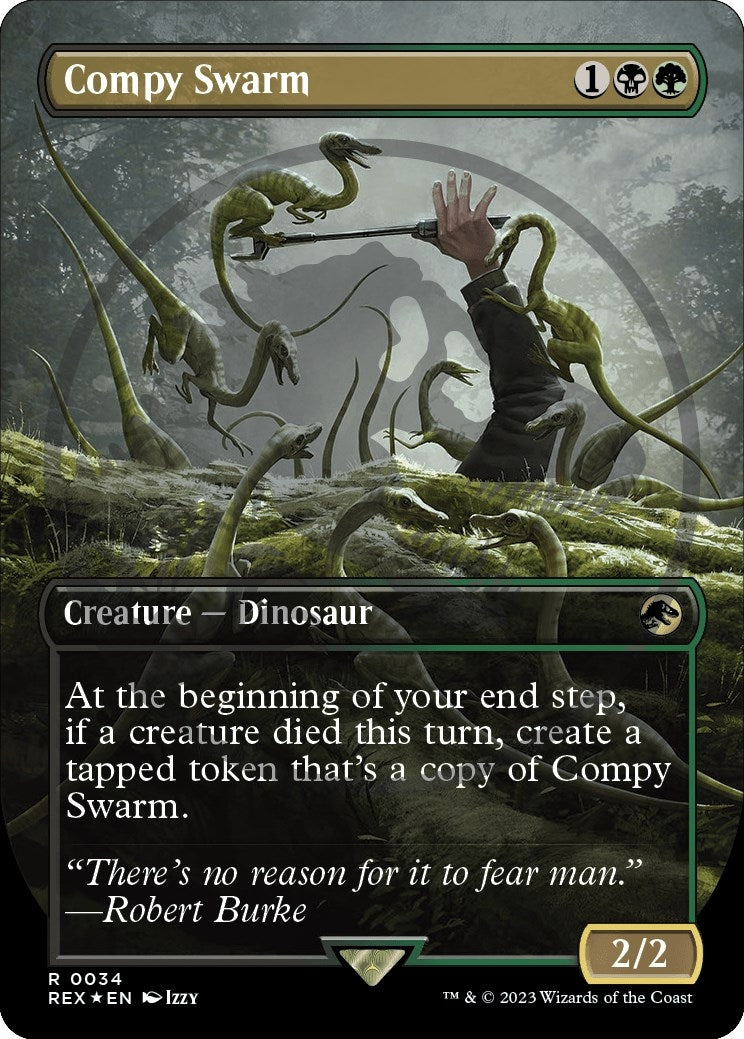 Image for Compy Swarm (Borderless) (Emblem) (34) [Universes Beyond: Jurassic World Collection] - Magic: The Gathering