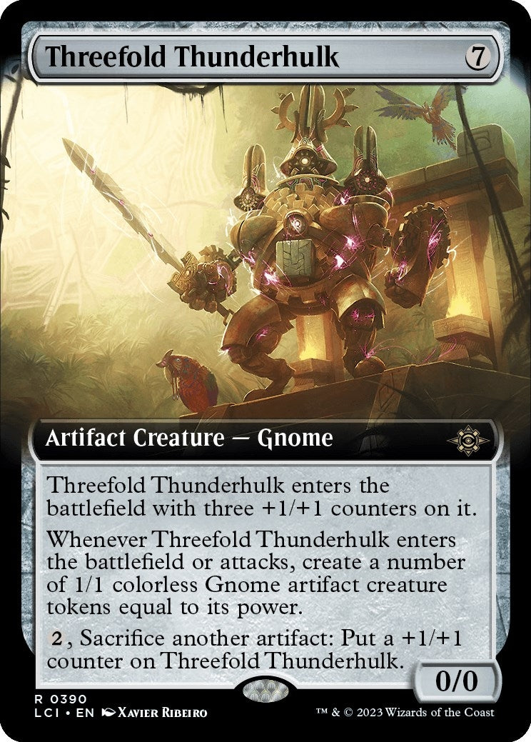 Image for Threefold Thunderhulk (Extended Art) (390) [The Lost Caverns of Ixalan] - Magic: The Gathering