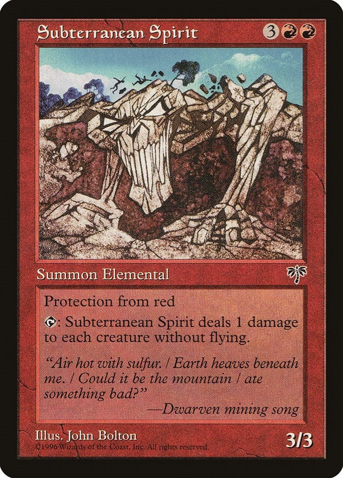 Image for Subterranean Spirit [Mirage] - Magic: The Gathering