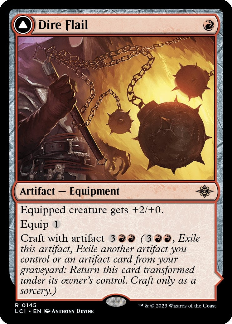 Image for Dire Flail (145) [The Lost Caverns of Ixalan] - Magic: The Gathering