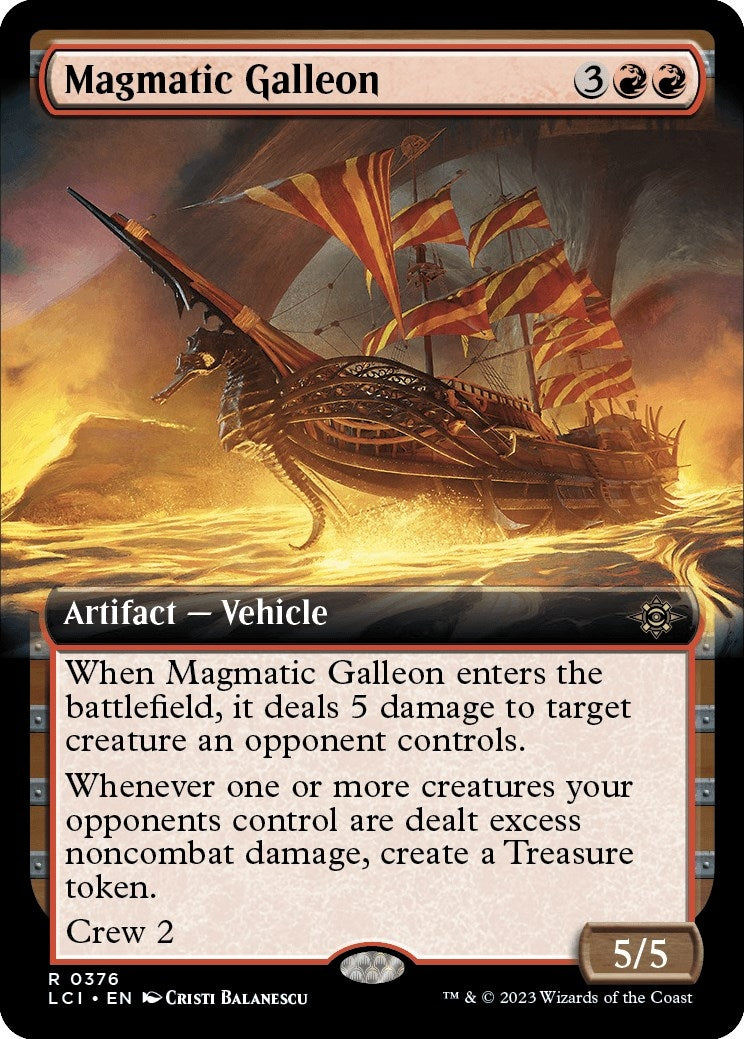 Image for Magmatic Galleon (Extended Art) (376) [The Lost Caverns of Ixalan] - Magic: The Gathering