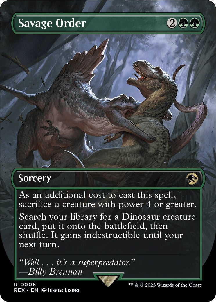 Image for Savage Order (Borderless) (6) [Universes Beyond: Jurassic World Collection] - Magic: The Gathering