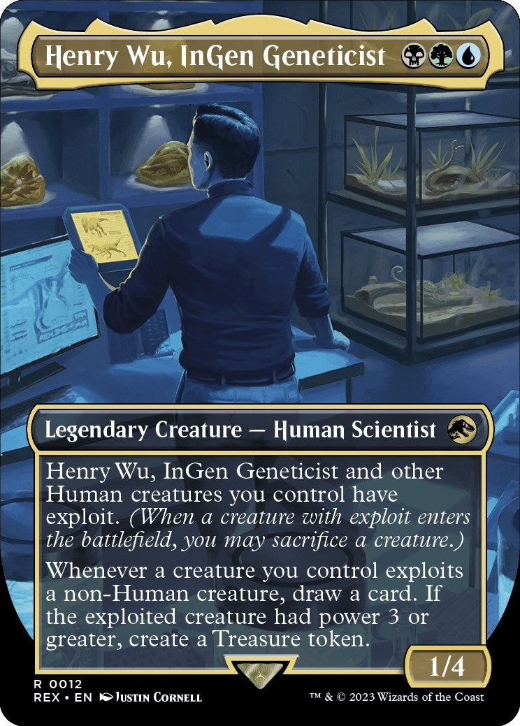Image for Henry Wu, InGen Geneticist (Borderless) (12) [Universes Beyond: Jurassic World Collection] - Magic: The Gathering
