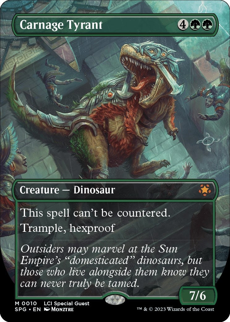 Image for Carnage Tyrant (Borderless) (10) [Special Guests] - Magic: The Gathering