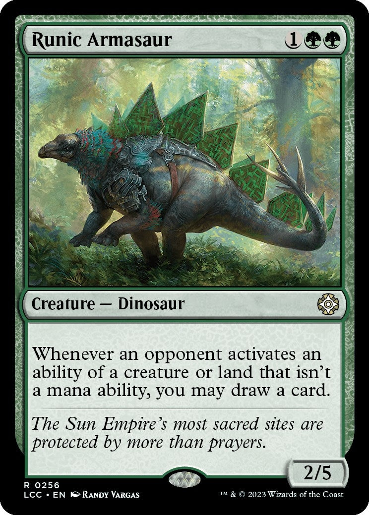 Image for Runic Armasaur (256) [The Lost Caverns of Ixalan] - Magic: The Gathering