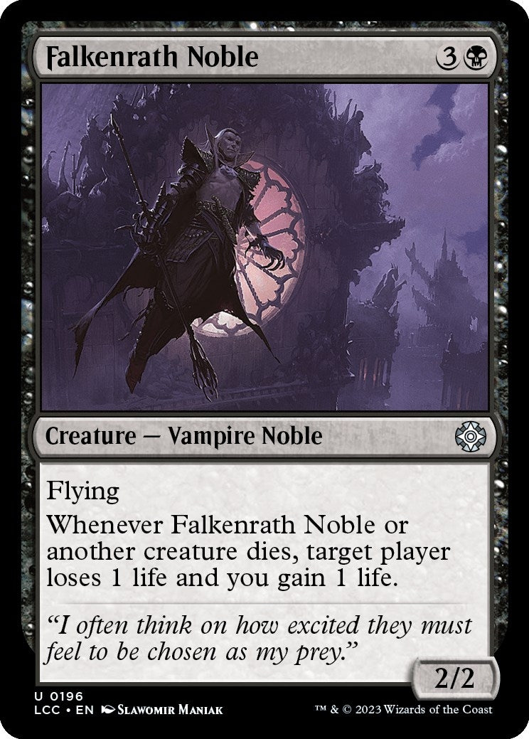 Image for Falkenrath Noble (196) [The Lost Caverns of Ixalan] - Magic: The Gathering