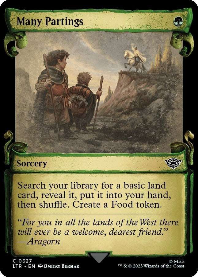 Image for Many Partings (Showcase Scrolls) (627) [Universes Beyond: The Lord of the Rings: Tales of Middle-earth] - Magic: The Gathering