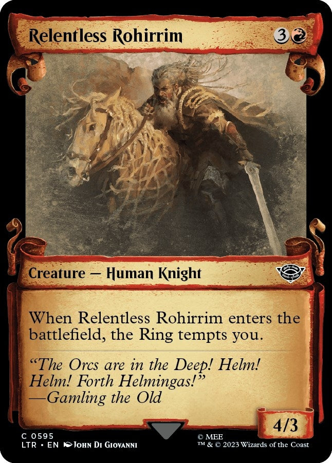 Image for Relentless Rohirrim (Showcase Scrolls) (595) [Universes Beyond: The Lord of the Rings: Tales of Middle-earth] - Magic: The Gathering
