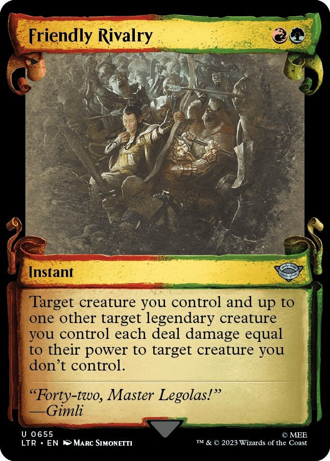 Image for Friendly Rivalry (Showcase Scrolls) (655) [Universes Beyond: The Lord of the Rings: Tales of Middle-earth] - Magic: The Gathering
