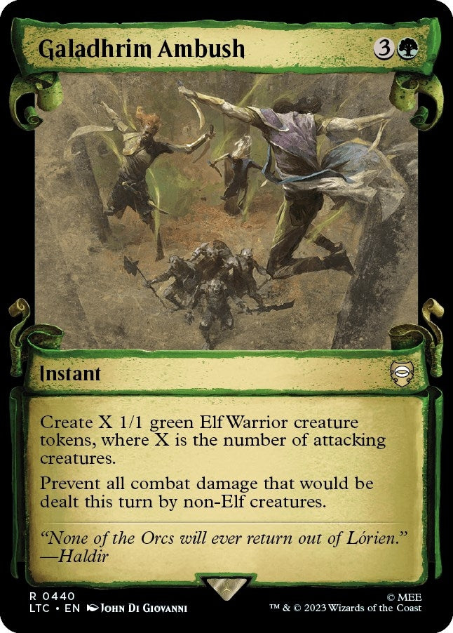 Image for Galadhrim Ambush (Showcase Scrolls) (440) [The Lord of the Rings: Tales of Middle-earth] - Magic: The Gathering