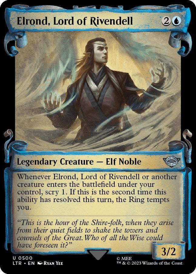 Image for Elrond, Lord of Rivendell (Showcase Scrolls) (500) [Universes Beyond: The Lord of the Rings: Tales of Middle-earth] - Magic: The Gathering