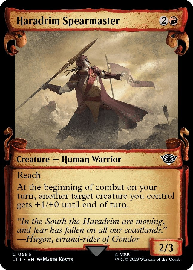 Image for Haradrim Spearmaster (Showcase Scrolls) (586) [Universes Beyond: The Lord of the Rings: Tales of Middle-earth] - Magic: The Gathering