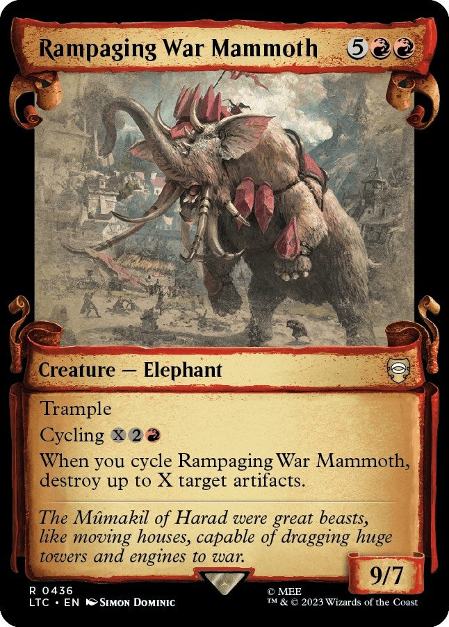 Image for Rampaging War Mammoth (Showcase Scrolls) (436) [The Lord of the Rings: Tales of Middle-earth] - Magic: The Gathering