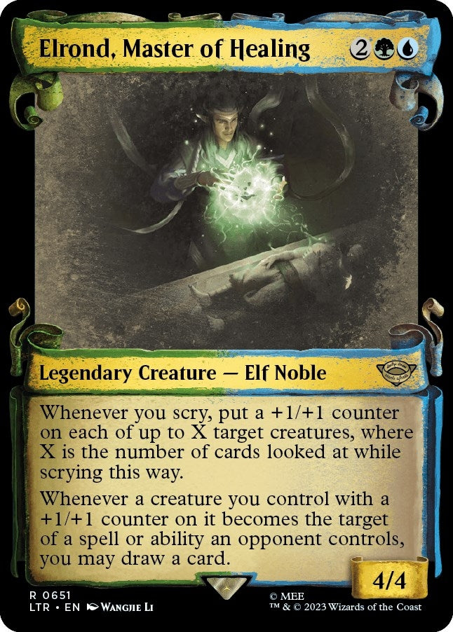 Image for Elrond, Master of Healing (Showcase Scrolls) (651) [Universes Beyond: The Lord of the Rings: Tales of Middle-earth] - Magic: The Gathering