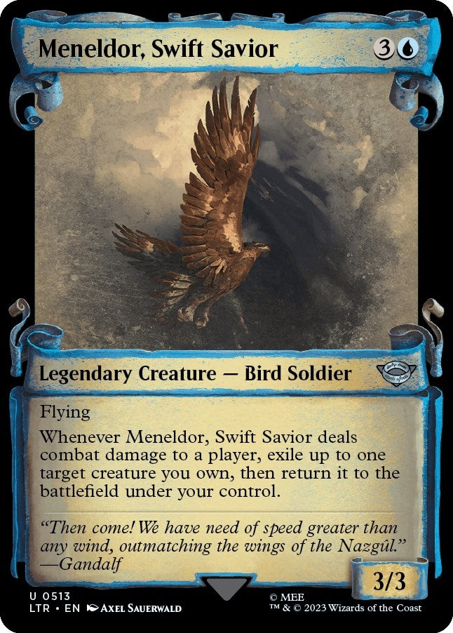 Image for Meneldor, Swift Savior (Showcase Scrolls) (513) [Universes Beyond: The Lord of the Rings: Tales of Middle-earth] - Magic: The Gathering