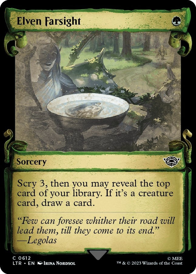 Image for Elven Farsight (Showcase Scrolls) (612) [Universes Beyond: The Lord of the Rings: Tales of Middle-earth] - Magic: The Gathering