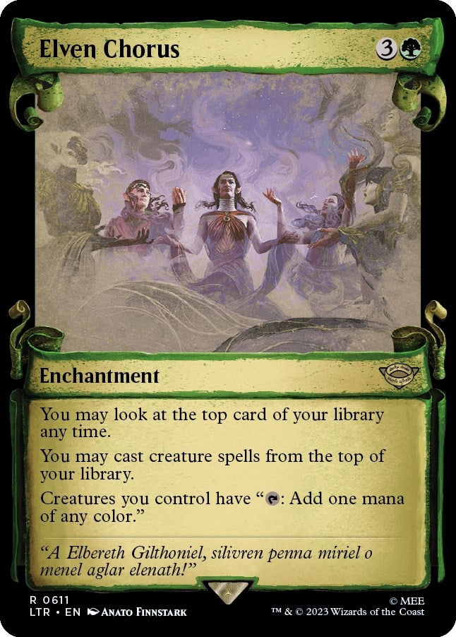 Image for Elven Chorus (Showcase Scrolls) (611) [Universes Beyond: The Lord of the Rings: Tales of Middle-earth] - Magic: The Gathering