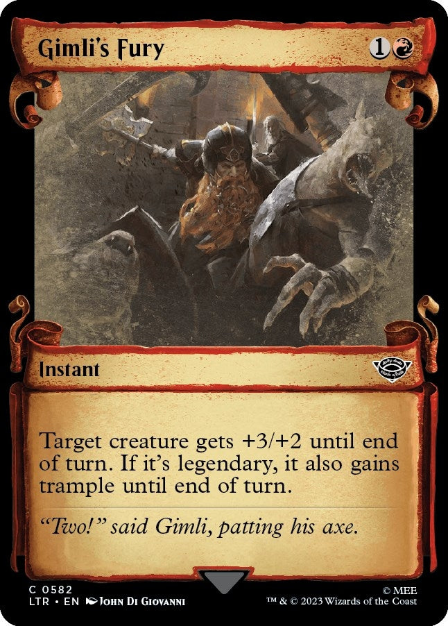 Image for Gimli's Fury (Showcase Scrolls) (582) [Universes Beyond: The Lord of the Rings: Tales of Middle-earth] - Magic: The Gathering