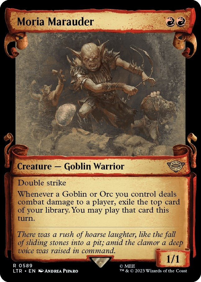 Image for Moria Marauder (Showcase Scrolls) (589) [Universes Beyond: The Lord of the Rings: Tales of Middle-earth] - Magic: The Gathering