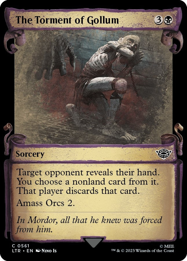 Image for The Torment of Gollum (Showcase Scrolls) (561) [Universes Beyond: The Lord of the Rings: Tales of Middle-earth] - Magic: The Gathering