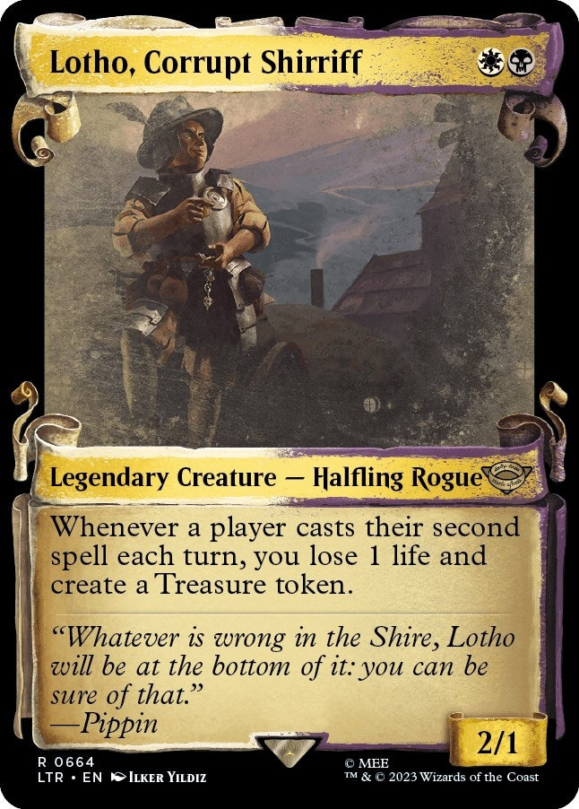 Image for Lotho, Corrupt Shirriff (Showcase Scrolls) (664) [Universes Beyond: The Lord of the Rings: Tales of Middle-earth] - Magic: The Gathering