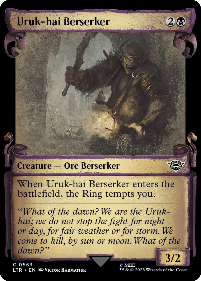 Image for Uruk-hai Berserker (Showcase Scrolls) (563) [Universes Beyond: The Lord of the Rings: Tales of Middle-earth] - Magic: The Gathering