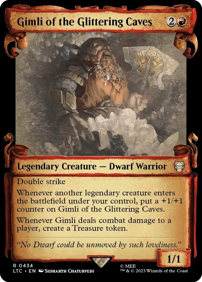 Image for Gimli of the Glittering Caves (Showcase Scrolls) (434) [The Lord of the Rings: Tales of Middle-earth] - Magic: The Gathering