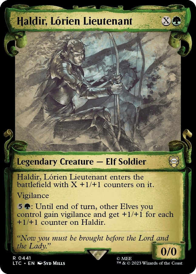 Image for Haldir, Lorien Lieutenant (Showcase Scrolls) (441) [The Lord of the Rings: Tales of Middle-earth] - Magic: The Gathering