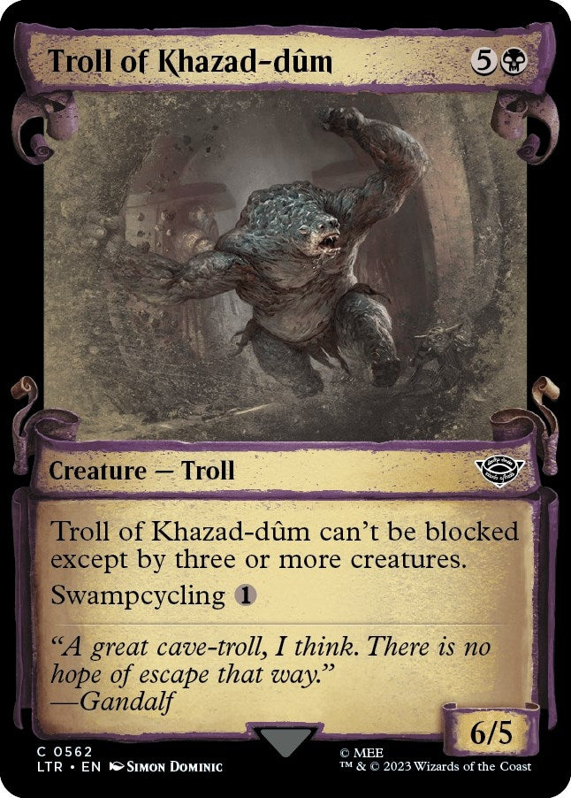 Image for Troll of Khazad-dum (Showcase Scrolls) (562) [Universes Beyond: The Lord of the Rings: Tales of Middle-earth] - Magic: The Gathering