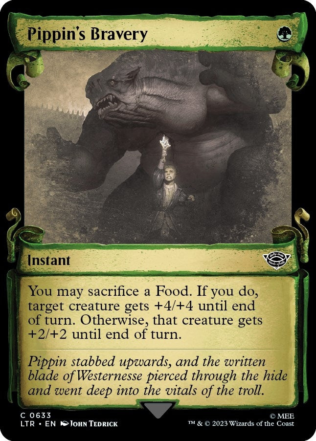 Image for Pippin's Bravery (Showcase Scrolls) (633) [Universes Beyond: The Lord of the Rings: Tales of Middle-earth] - Magic: The Gathering