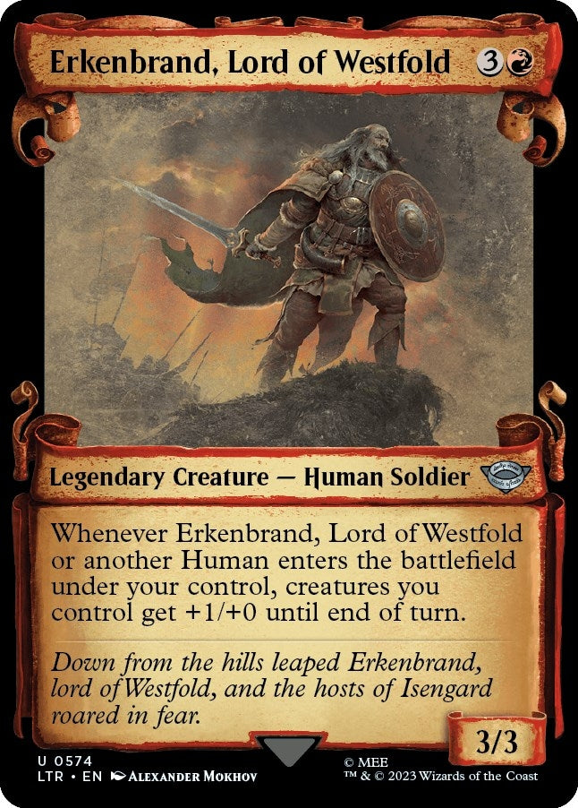 Image for Erkenbrand, Lord of Westfold (Showcase Scrolls) (574) [Universes Beyond: The Lord of the Rings: Tales of Middle-earth] - Magic: The Gathering
