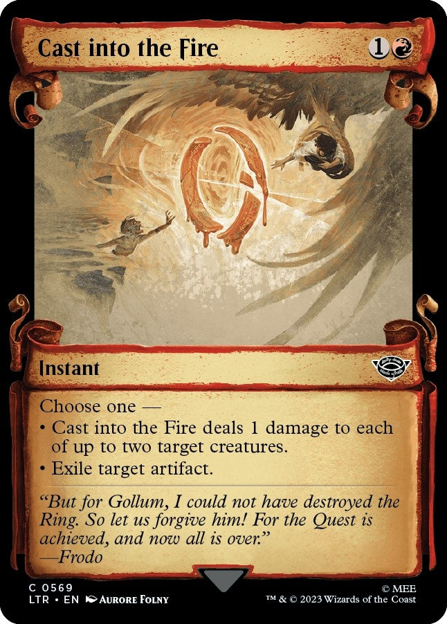 Image for Cast into the Fire (Showcase Scrolls) (569) [Universes Beyond: The Lord of the Rings: Tales of Middle-earth] - Magic: The Gathering