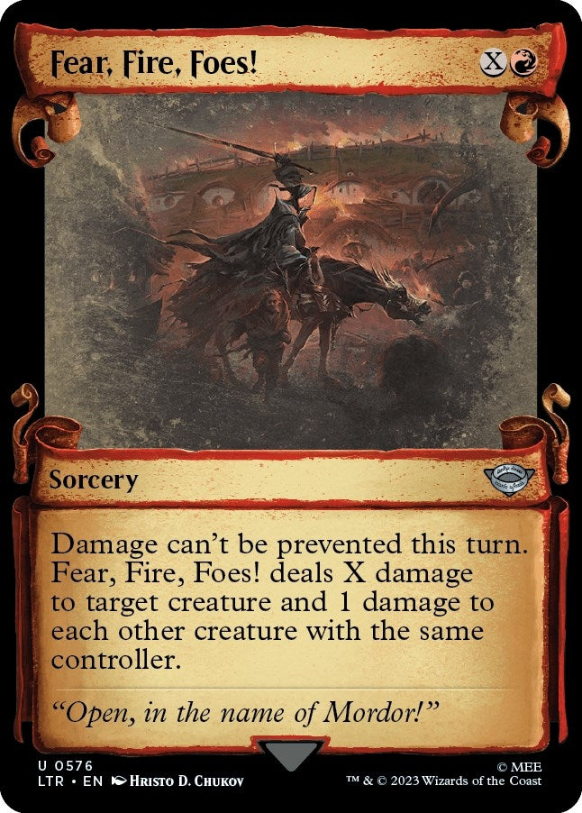 Image for Fear, Fire, Foes! (Showcase Scrolls) (576) [Universes Beyond: The Lord of the Rings: Tales of Middle-earth] - Magic: The Gathering