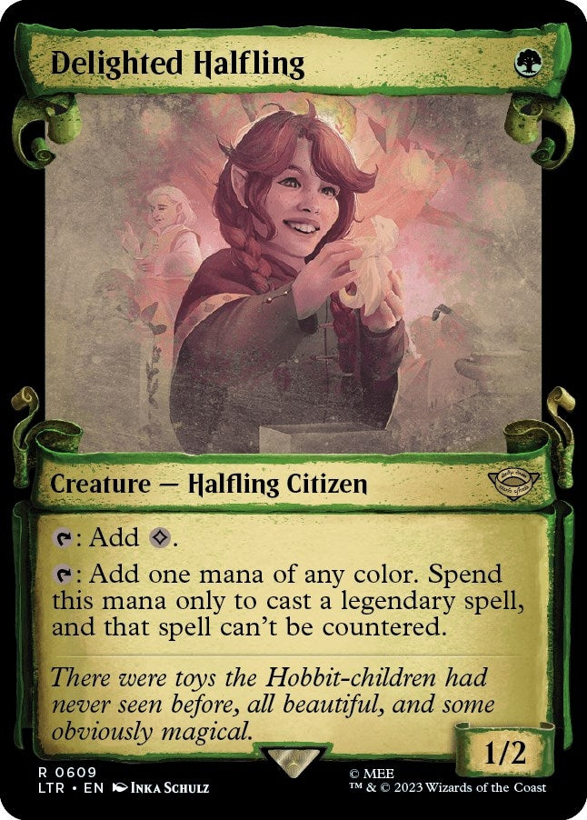 Image for Delighted Halfling (Showcase Scrolls) (609) [Universes Beyond: The Lord of the Rings: Tales of Middle-earth] - Magic: The Gathering