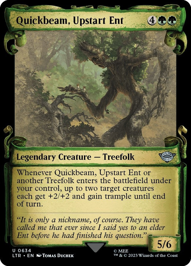 Image for Quickbeam, Upstart Ent (Showcase Scrolls) (634) [Universes Beyond: The Lord of the Rings: Tales of Middle-earth] - Magic: The Gathering