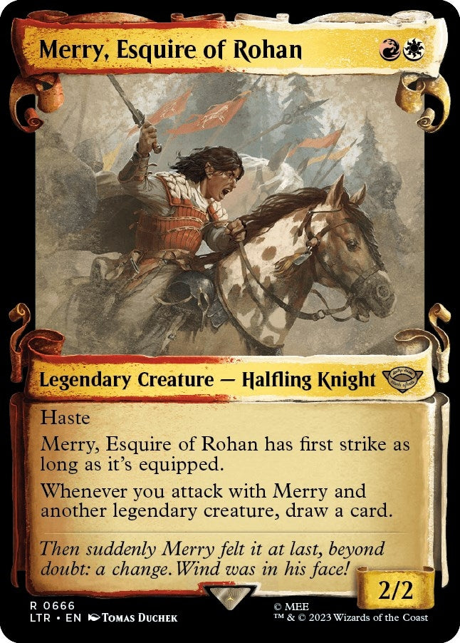 Image for Merry, Esquire of Rohan (Showcase Scrolls) (666) [Universes Beyond: The Lord of the Rings: Tales of Middle-earth] - Magic: The Gathering