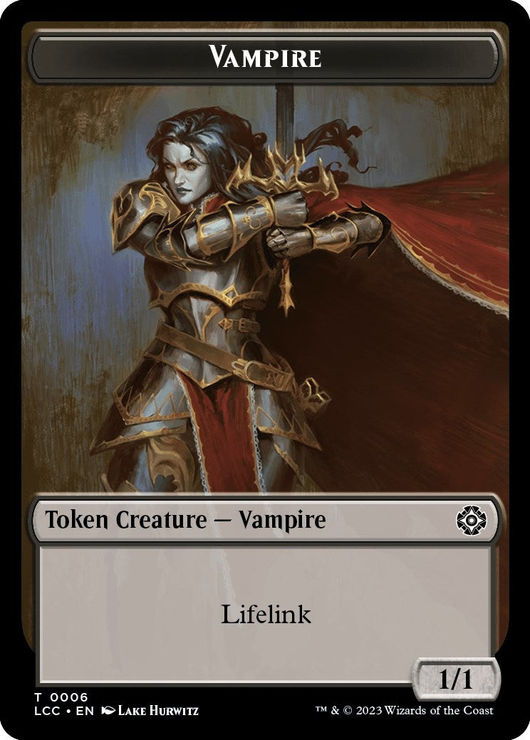 Image for Vampire (0006) // Vampire Demon Double-Sided Token (6 // 15) [The Lost Caverns of Ixalan] - Magic: The Gathering