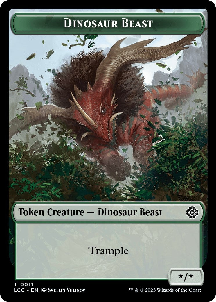 Image for Dinosaur Beast // Dinosaur Double-Sided Token (11 // 10) [The Lost Caverns of Ixalan] - Magic: The Gathering