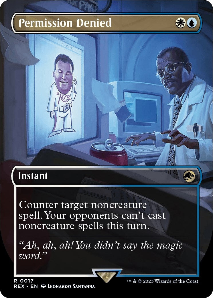 Image for Permission Denied (Borderless) (17) [Universes Beyond: Jurassic World Collection] - Magic: The Gathering