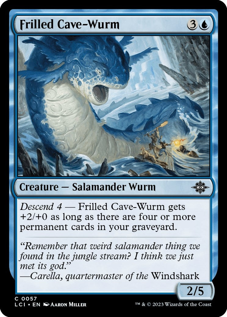 Image for Frilled Cave-Wurm (57) [The Lost Caverns of Ixalan] - Magic: The Gathering