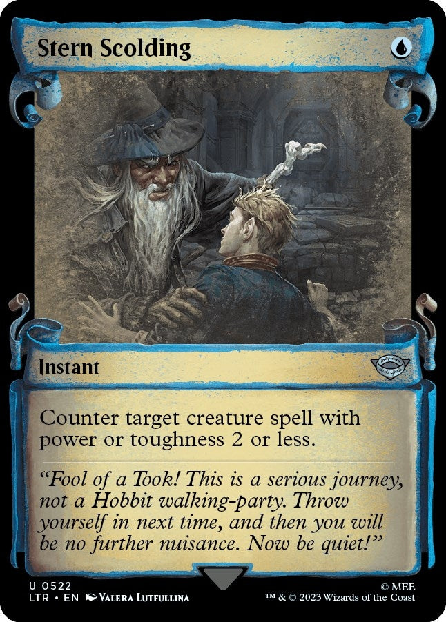 Image for Stern Scolding (Showcase Scrolls) (522) [Universes Beyond: The Lord of the Rings: Tales of Middle-earth] - Magic: The Gathering