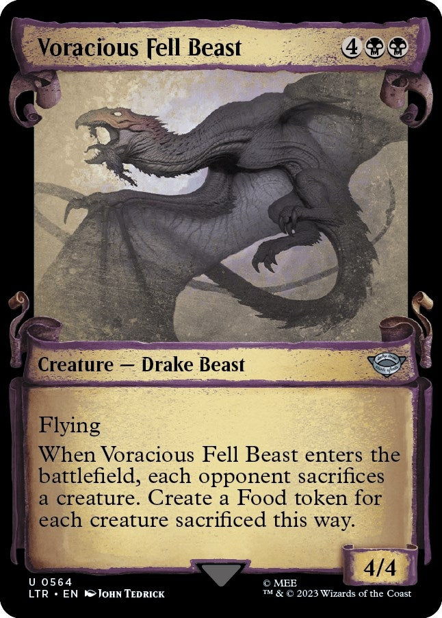 Image for Voracious Fell Beast (Showcase Scrolls) (564) [Universes Beyond: The Lord of the Rings: Tales of Middle-earth] - Magic: The Gathering