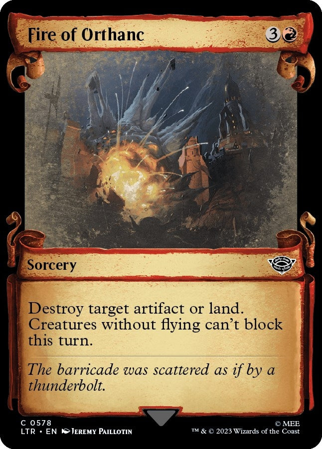 Image for Fire of Orthanc (Showcase Scrolls) (578) [Universes Beyond: The Lord of the Rings: Tales of Middle-earth] - Magic: The Gathering
