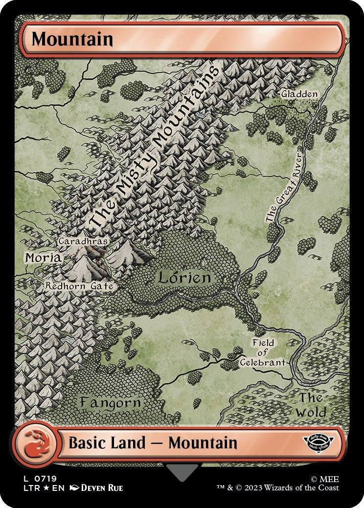 Image for Mountain (0719) (Surge Foil) (719) [Universes Beyond: The Lord of the Rings: Tales of Middle-earth] - Magic: The Gathering